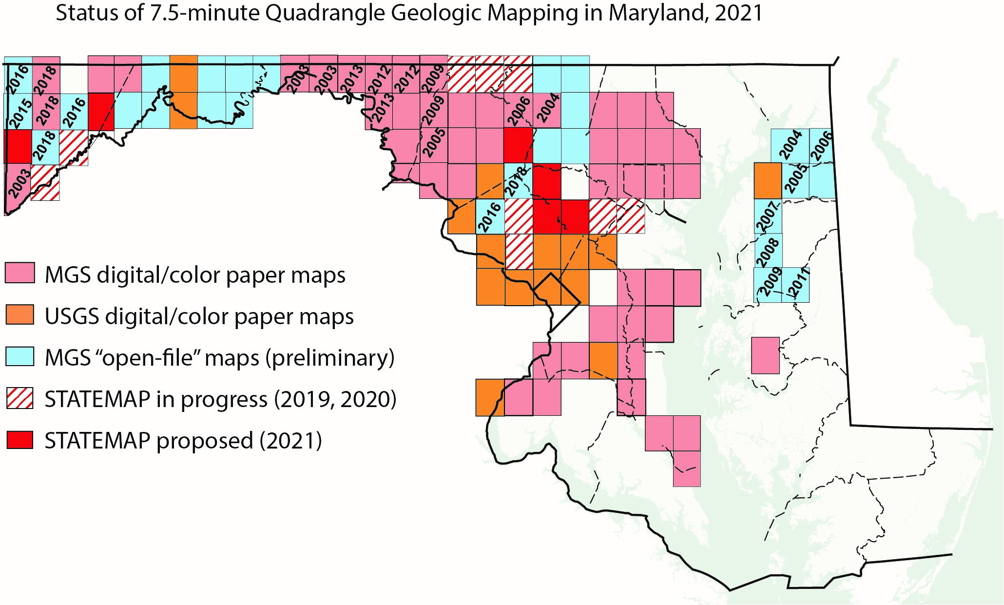 Maryland STATEMAP Coverage, 2021