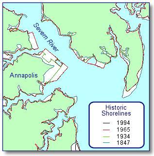 Shoreline Change Map Example