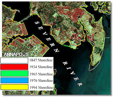 Shoreline Change Map Example