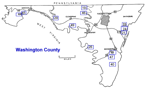 Washington County cave index map